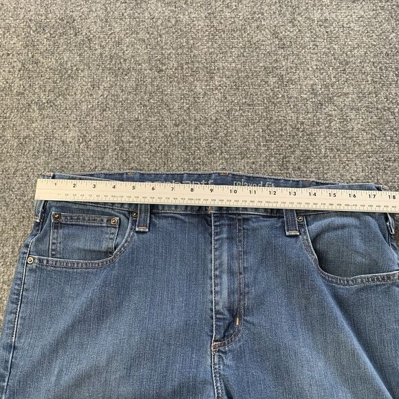 Carhartt Mens Relaxed Fit Blue Jeans Straight Med Wash Size 36 x 30 - Picture 14 of 16